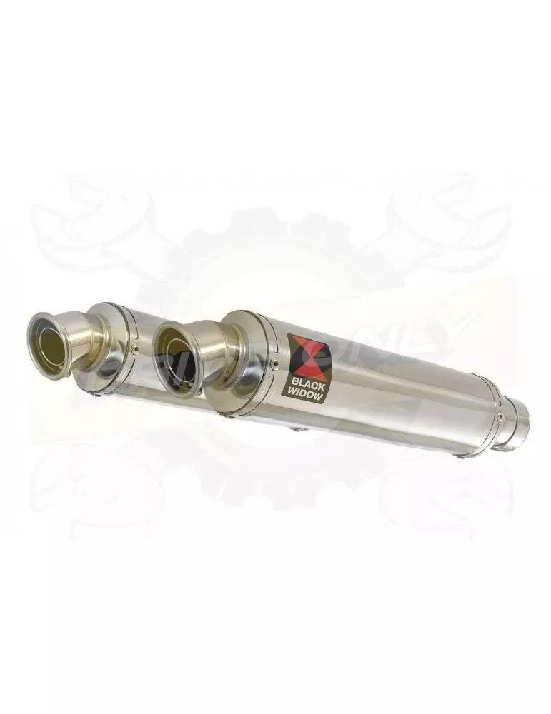 VFR 800 VTEC (RC46) 2002 - 2013 Tube de raccords + Silencieux Rond Inox 350mm