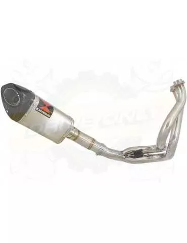 ER-6N ER-6F ER650 05-11 Passage Bas Decata Ligne complète + Silencieux Tri Ovale en Inox + Carbone 250mm