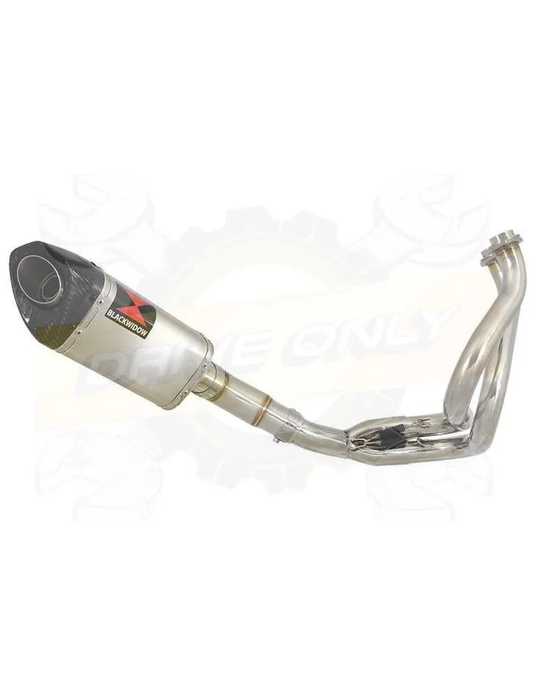 ER-6N ER-6F ER650 05-11 Passage Bas Decata Ligne complète + Silencieux Tri Ovale en Inox + Carbone 250mm