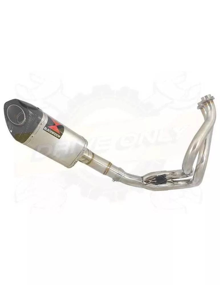ER-6N ER-6F ER650 05-11 Passage Bas Decata Ligne complète + Silencieux Tri Ovale en Inox + Carbone 250mm