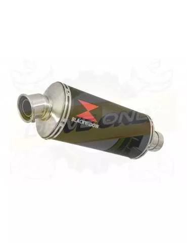 VFR800 97-03 (RC46) Hi level Ligne complètes Ovale Black Stainless Silencieux 300mm