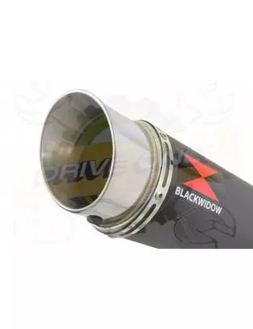 VFR800F VFR 800 1997-2003 (RC46) Ligne complètes & GP Rond Noir Silencieux En Inox 360mm