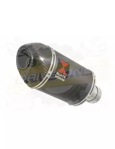 VFR800F VFR 800 1997-2003 (RC46) Ligne complètes & Ovale Noir Silencieux En Inox + Carbon Tip 200mm
