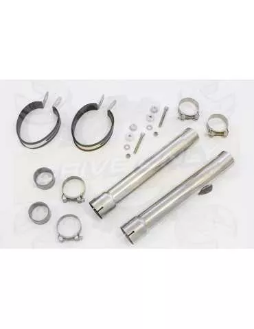 CB1100 X11 4-2 Tube de raccords et Silencieux Ovale Noir En Inox 300mm