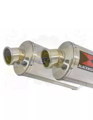 CB1100 X11 4-2 Tube de raccords + Silencieux Rond Inox 300mm