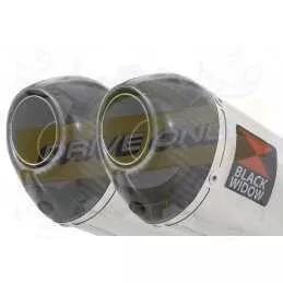 CB1100 X11 4-2 Tube de raccords et Silencieux Ovale Inox+ Carbone 200mm