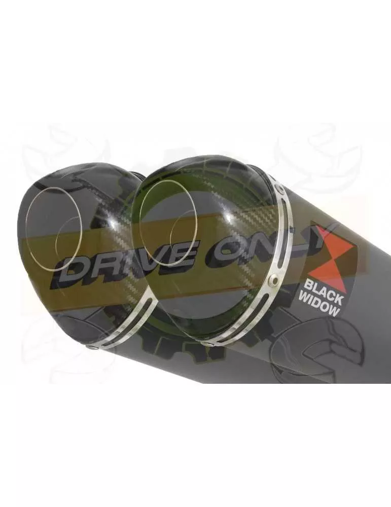 CB1100 X11 4-2 Ligne complète & Silencieux Ovale Noir Inox & carbone 200mm