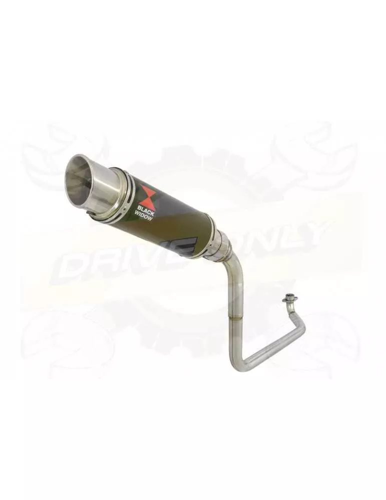 MSX 125 GROM 1-1 Ligne complète & Silencieux Rond GP Style Noir En Inox 230mm