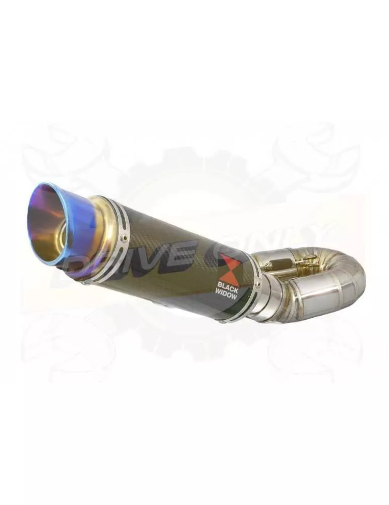 ​CBR1000RR Fireblade 2008-2013 Silencieux & tube de raccord with  Rond GP carbon+canule Anodisé Silencieux 230mm