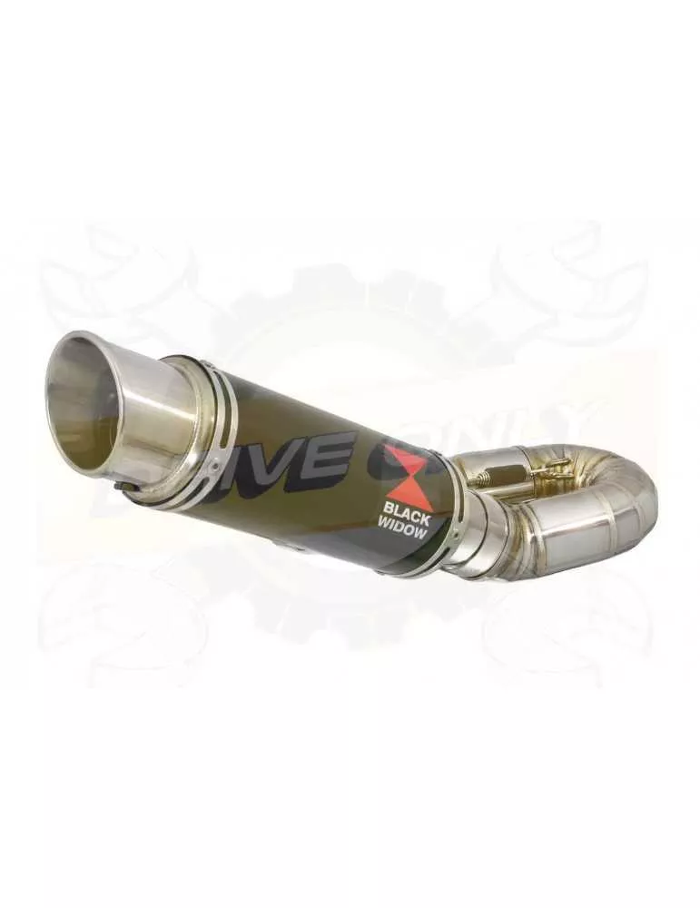 ​CBR1000RR Fireblade 08-13 Silencieux kit with  Rond GP style Noir stainless Silencieux 230mm