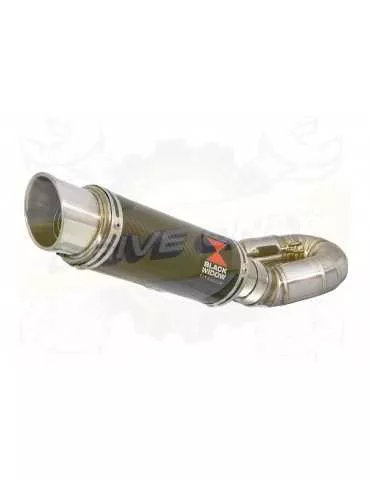 CBR1000RR Fireblade 08-13 Tube de raccord & Silencieux Rond GP Carbone + Titanium tip 230mm