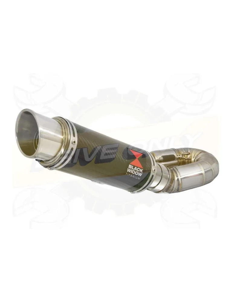 CBR1000RR Fireblade 08-13 Tube de raccord & Silencieux Rond GP Carbone + Titanium tip 230mm