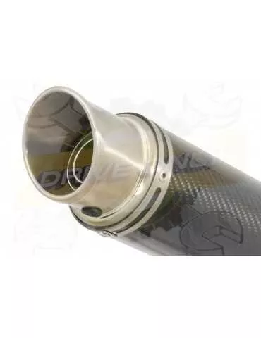 CBR1000RR Fireblade 08-13 Tube de raccord & Silencieux Rond GP Carbone + Titanium tip 230mm