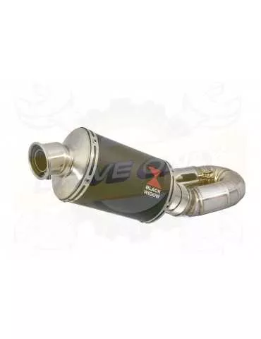 ​​CBR1000RR Fireblade 08-13 Tube de raccord & Silencieux Ovale Noir Inox 230mm