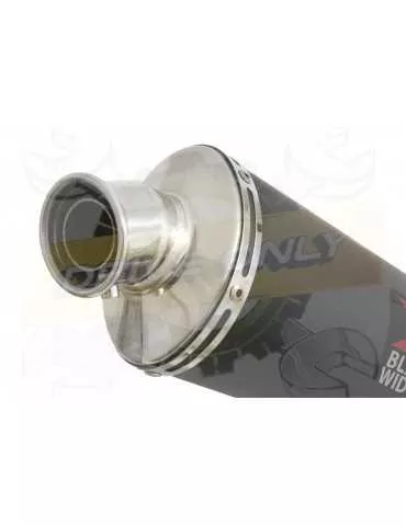 ​​CBR1000RR Fireblade 08-13 Tube de raccord & Silencieux Ovale Noir Inox 230mm