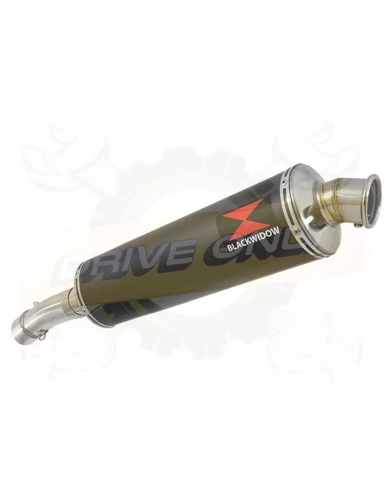 F800 GS Adventure Exhaust tube de raccord + Rond Black Stainless Silencieux 400mm
