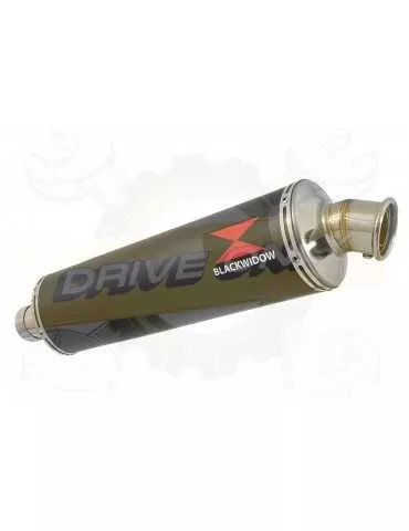 F800 GS Adventure Exhaust tube de raccord + Rond Black Stainless Silencieux 400mm