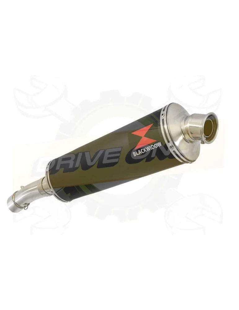 F800 GS Adventure Exhaust tube de raccord + Ovale Black Stainless Silencieux 400mm