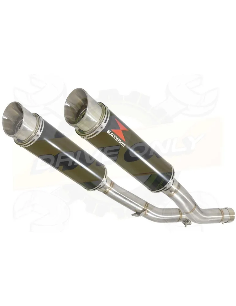 Z1000 ZR1000A 2003 04 05 06 4-2 Silencieux Rond GP Style Noir En Inox 360mm