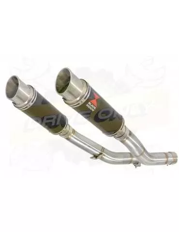 Z1000 ZR1000A 2003 04 05 06 4-2 Silencieux Rond GP Style Noir En Inox 230mm