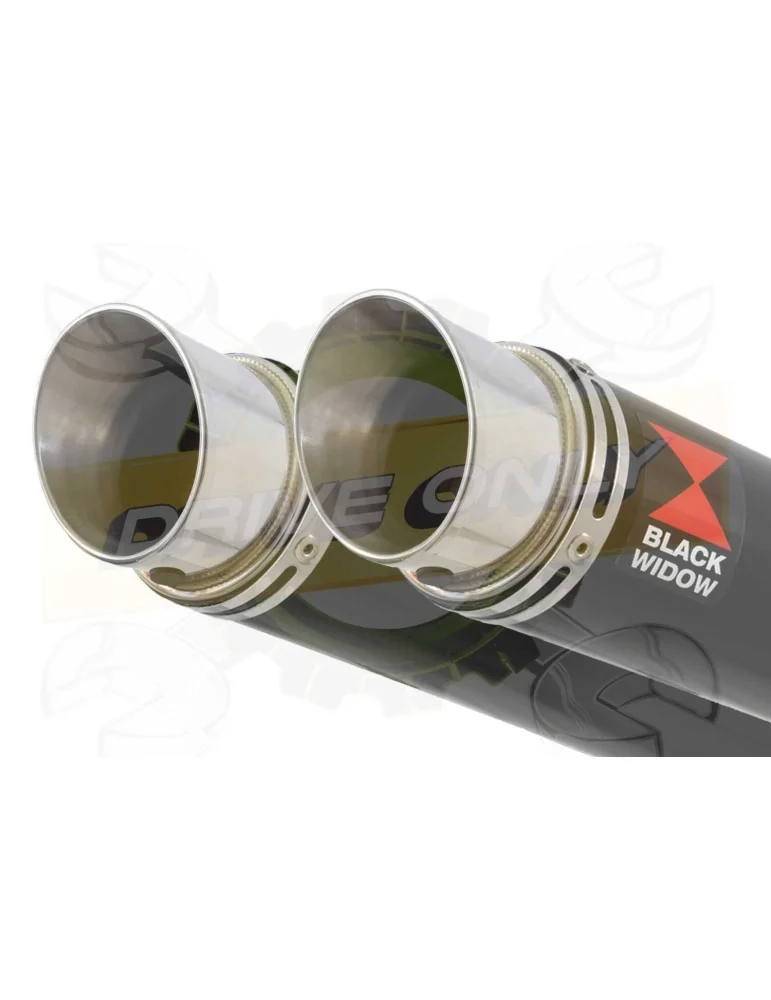 CBR1100 CBR 1100 XX Blackbird 4-2 Ligne complète & Silencieux GP Rond Noir En Inox 230mm