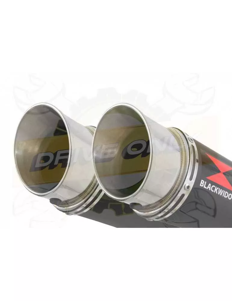 CBR1100 CBR 1100 XX Blackbird 4-2 Tube de raccord et Silencieux GP Rond Noir Inox 360mm