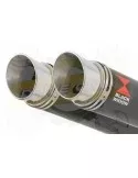 CBR1100 CBR 1100 XX Blackbird 4-2 Tube de raccords et Silencieux GP Rond Noir Inox 350mm