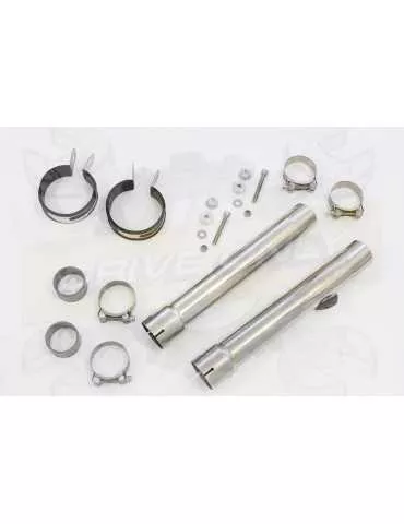 CBR1100 CBR 1100 XX Blackbird 4-2 Tube de raccords et Silencieux GP Rond Noir Inox 350mm