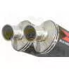 CBR1100 CBR 1100 XX Blackbird 4-2 Tube de raccord et Silencieux Ovale Noir En Inox 300mm