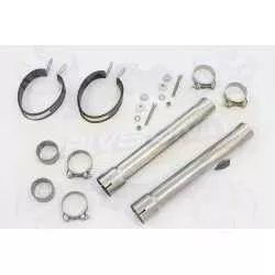 CBR1100 CBR 1100 XX Blackbird 4-2 Tube de raccord et Silencieux Ovale Noir En Inox 300mm