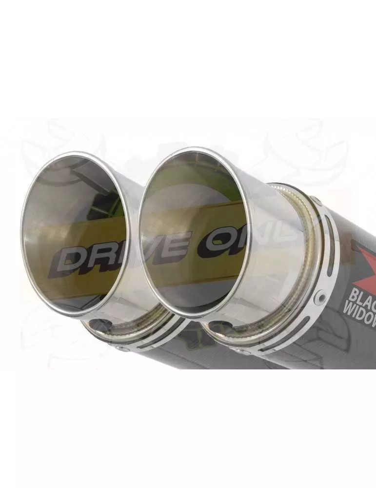 CBR1100 CBR 1100 XX Blackbird 4-2 Tube de raccord et Silencieux Rond en Carbone 200mm
