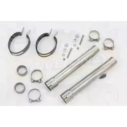 CBR1100 CBR 1100 XX Blackbird 4-2 Tube de raccord et Silencieux Ovale Noir Inox + Carbone tip 200mm