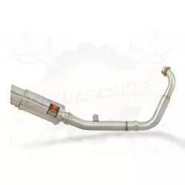 MT125 2014 - 2019 Exhaust System with 200mm Round Stainless Steel Silencer