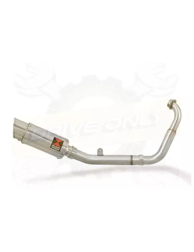 MT125 2014 - 2019 Exhaust System with 200mm Round Stainless Steel Silencer