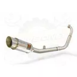 MT125 2014 - 2019 Exhaust System with 200mm Round Stainless Steel Silencer