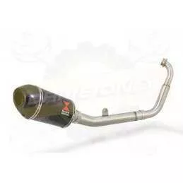 MT125 2014 - 2019 Exhaust System with 200mm Oval Carbon Fibre Silencer + Carbon Tip