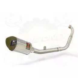 MT125 2014 - 2019 Exhaust System with 200mm Oval Stainless Steel Silencer + Carbon Tip