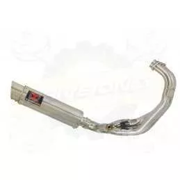 XSR 900 2016 2017 Low Level De-cat Exhaust System with 360mm Round GP Style Stainless Steel Silencer