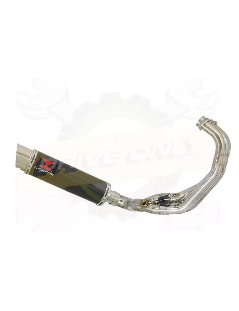 XSR 900 2016 2017 Low Level De-cat Exhaust System with 360mm Round GP Style Carbon Fibre Silencer