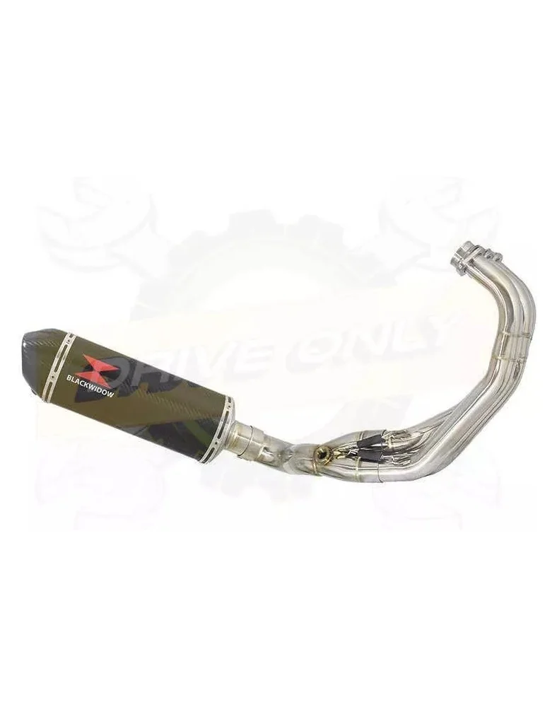 XSR 900 2016 2017 Low Level De-cat Exhaust System with 300mm Oval Carbon Fibre Silencer + Carbon Tip