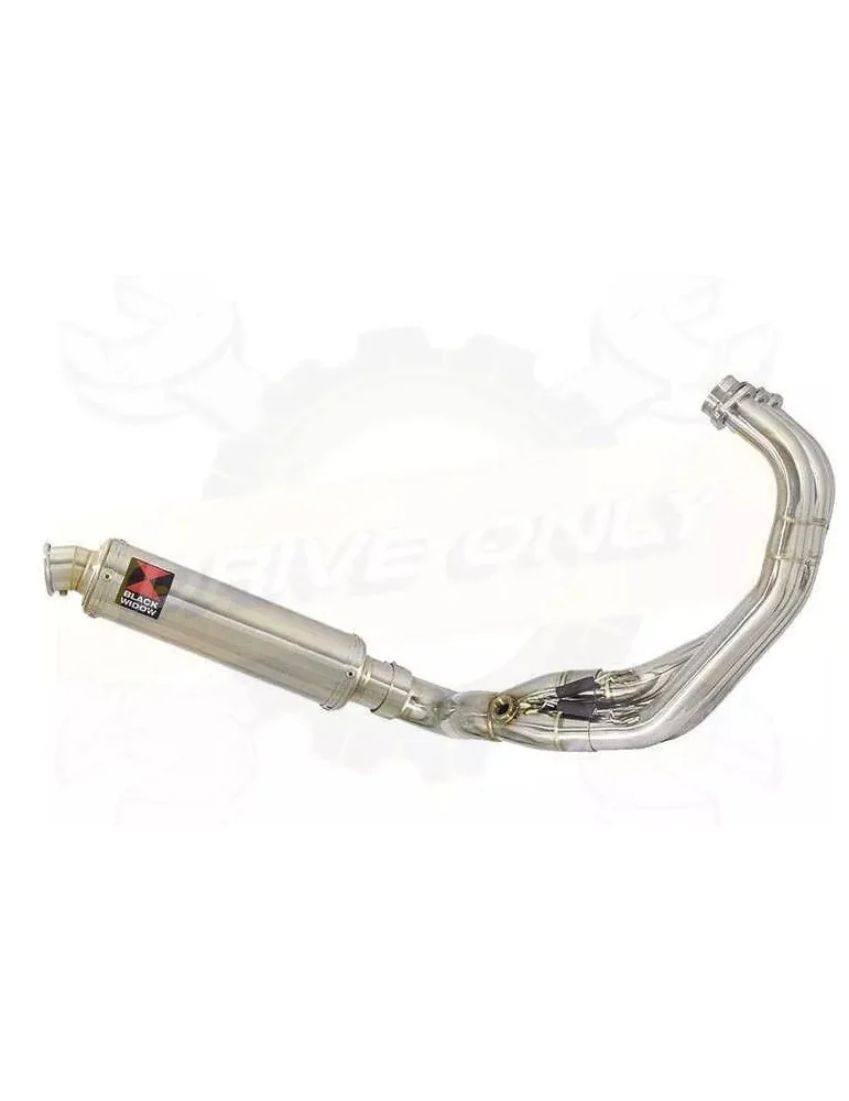 XSR 900 2016 2017 Low Level De-cat Exhaust System with 350mm Round Stainless Steel Silencer