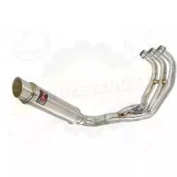 XSR 900 2016 2017 Low Level De-cat Exhaust System with 350mm Round GP Style Stainless Steel Silencer