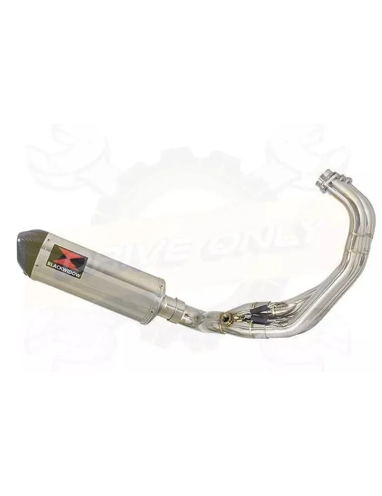 XSR 900 2016 2017 Low Level De-cat Exhaust System with 300mm Oval Stainless Steel Silencer + Carbon Tip