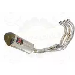 XSR 900 2016 2017 Low Level De-cat Exhaust System with 300mm Oval Stainless Steel Silencer + Carbon Tip