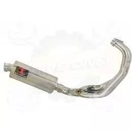 XSR 900 2016 2017 Low Level De-cat Exhaust System with 300mm Oval Stainless Steel Silencer