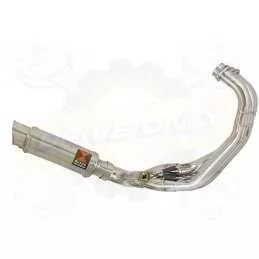 XSR 900 2016 2017 Low Level De-cat Exhaust System with 230mm Round GP Style Stainless Steel Silencer