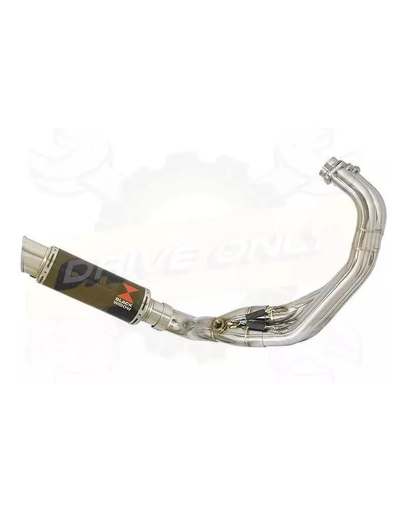 XSR 900 2016 2017 Low Level De-cat Exhaust System with 230mm Round GP Style Carbon Fibre Silencer