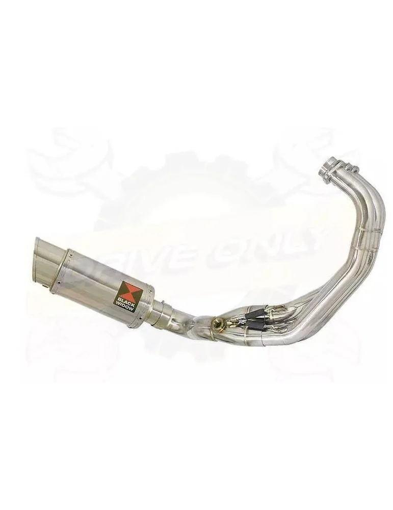 XSR 900 2016 2017 Low Level De-cat Exhaust System with 200mm Round Stainless Steel Silencer