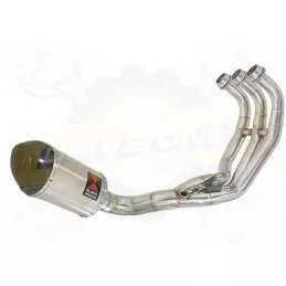 XSR 900 2016 2017 Low Level De-cat Exhaust System with 200mm Oval Stainless Steel Silencer + Carbon Tip