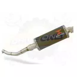 WR 125 R/X 2009/2016 Link Pipe and 300mm Oval Black Painted Stainless Steel Silencer